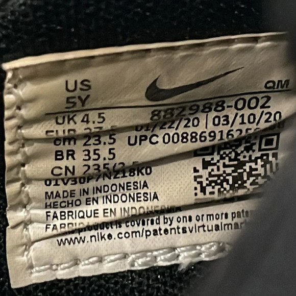 NIKE SB JANOSKI CANVAS SLIP ON SKATEBOARDING SNEAKERS BLACK  sz 5Y = 6.5 WOMENS - Picture 13 of 14